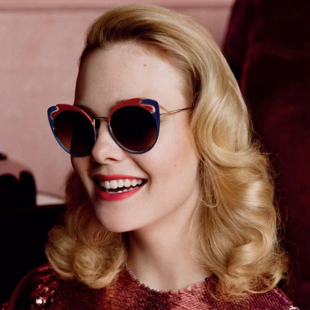 💯- New Authentic Miu Miu MU 57TS HB5GR0* 3N Metal Women Noir sunglasses - Picture 5 of 16